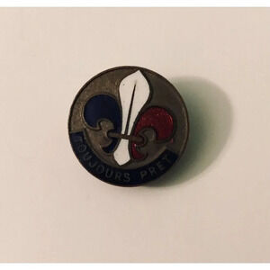 Vintage Boy Scout  Pin Button Hole Lapel Fixing Toujours Pret